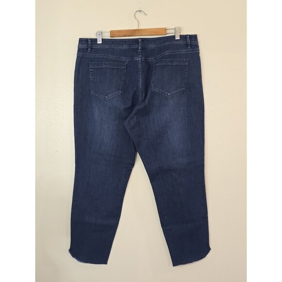 J.Jill Denim Authentic Fit Slim Ankle Jeans Womens Size 18 Blue Stretch Mid Rise - Picture 8 of 11